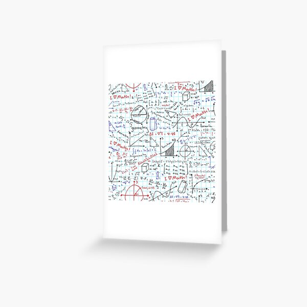 Math Homework Greeting Card