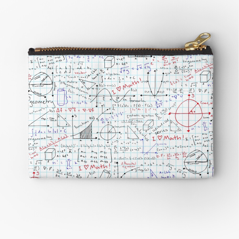 Math Homework Zipper Pouch