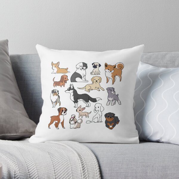 Dogs Throw Pillow