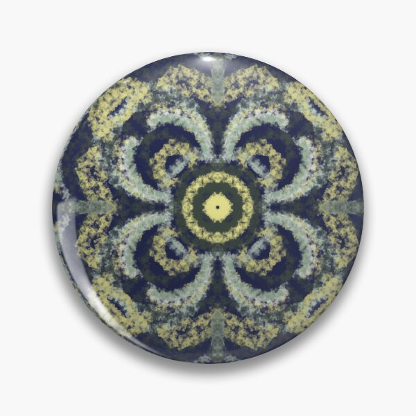 Item preview, Navy and lemon floral abstract pattern  designed and sold by Diane Hunter Art.