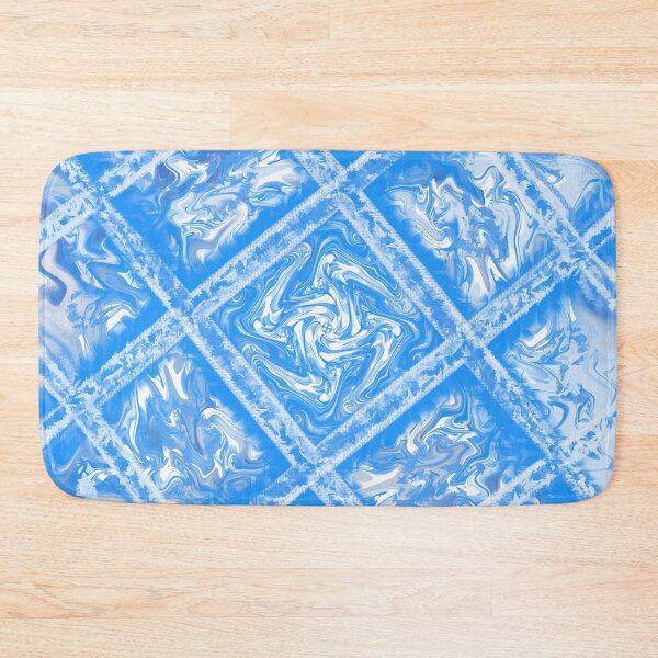 Item preview, Blue and white diamond swirl pattern designed and sold by Diane Hunter Art.