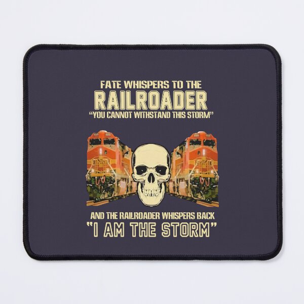 Item preview, Skull Fate Whispers To The Bnsf Railroader You Cannot Withstand The Storm And The Railroad Back I Am The Storm designed and sold by Amariiu13.