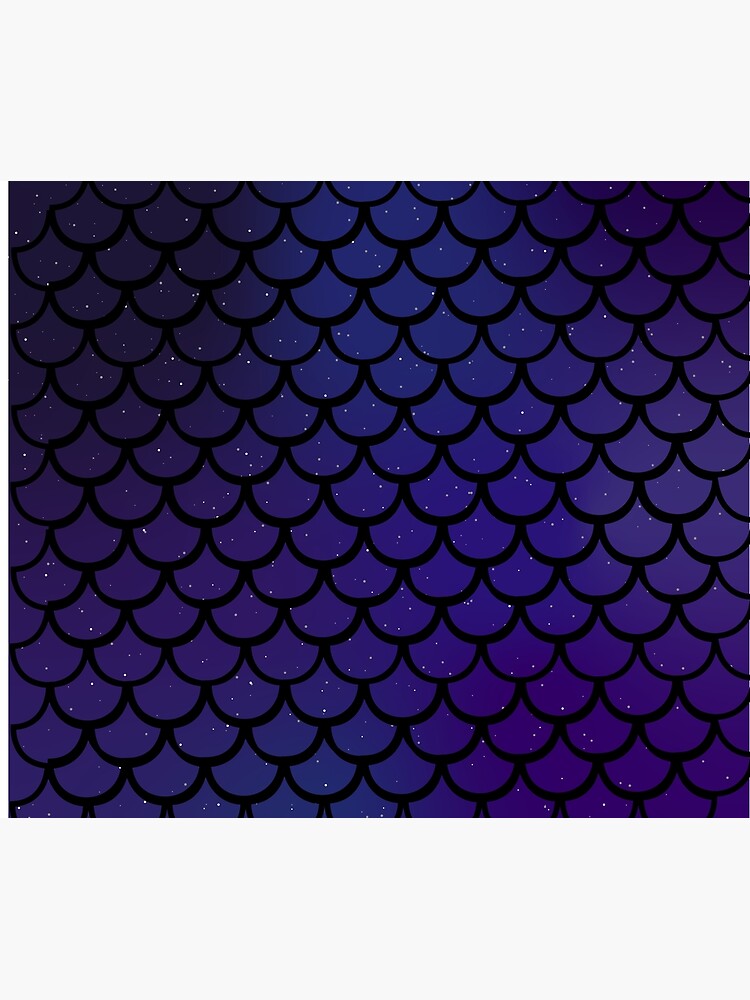 Discover Galaxy mermaid scales print Shower Curtain