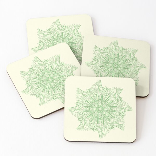 Item preview, green line art flower designed and sold by Fransyn.