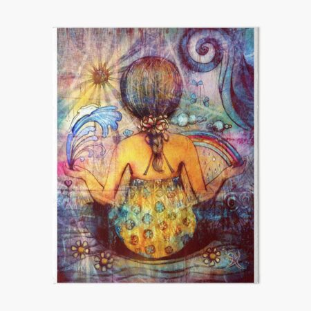 Rainbow Meditation Art Board Print