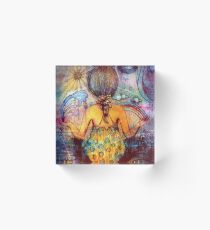 Rainbow Meditation Acrylic Block