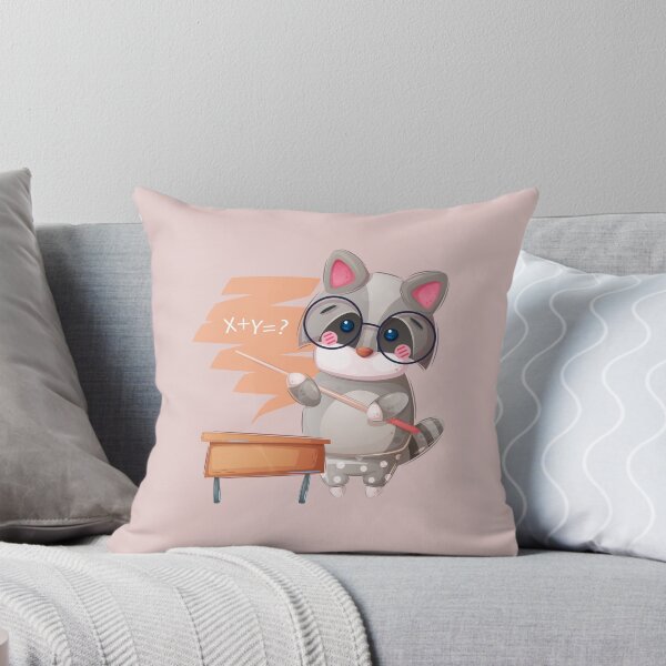 Aperçu de l'œuvre Teacher Racoon , Cute Cartoon Child Drawing, Calm Colorful Illustration Art créée et vendue par TinyBeezle.