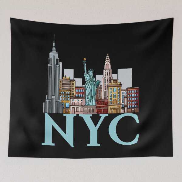 Item preview, NYC New York City Skyline Drawing designed and sold by joseartgel.