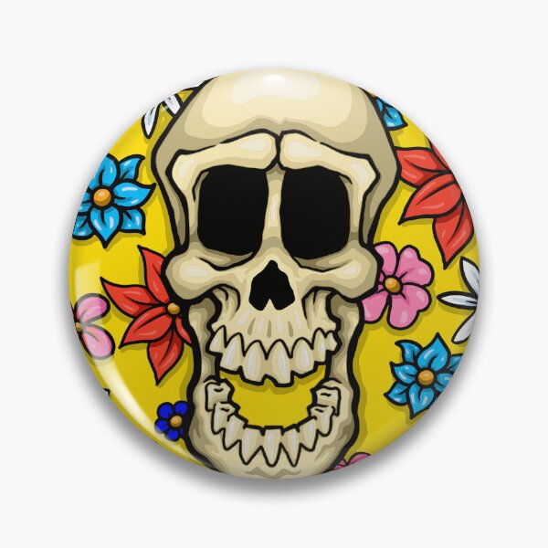 Artikelvorschau, Skull Garden with Bright Flowers entworfen und verkauft von LaughinBones.