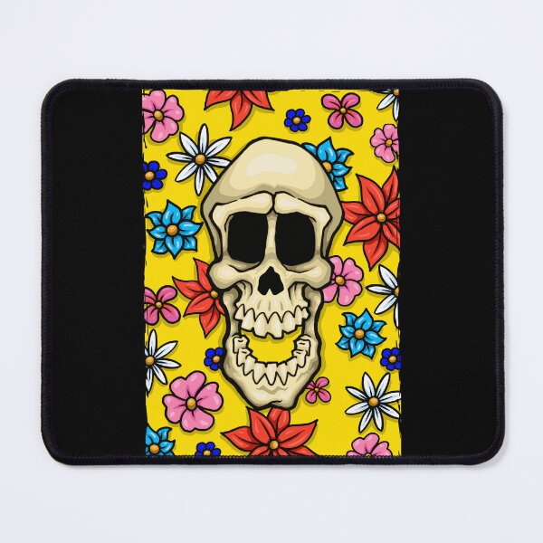 Item preview, Skull Garden with Bright Flowers designed and sold by LaughinBones.