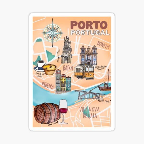 Artikel-Vorschau von Karte von Porto, designt und verkauft von ClaudiaBrueggen.