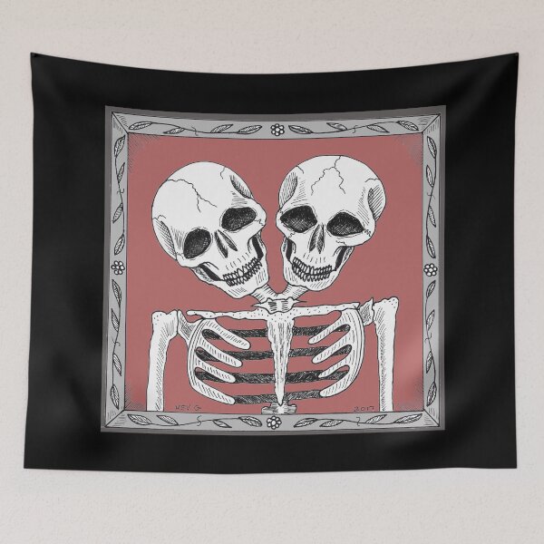 Item preview, SIAMESE SKULLS - Art By Kev G designed and sold by ArtByKevG.