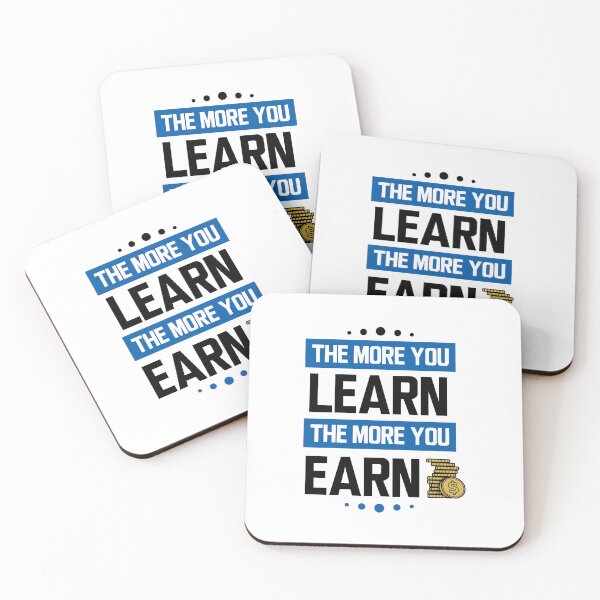 Item preview, The more you learn the more you earn - v3 (Black and Blue) designed and sold by ResuWreck.