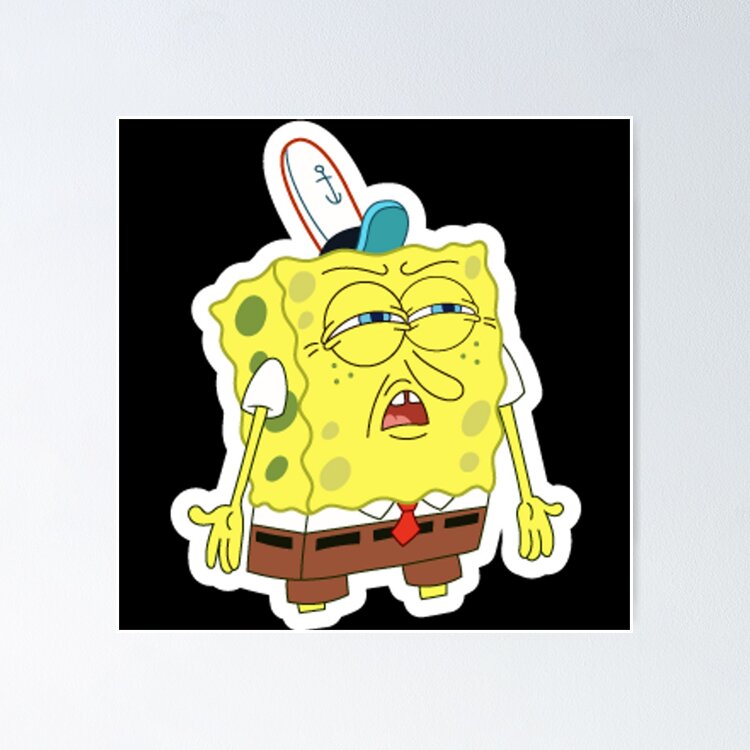 SpongeBob Who Put You on the Planet Meme Sticker