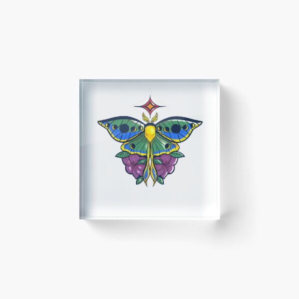 Artikelvorschau, Subtle Rainbow Pride Lunar Moth entworfen und verkauft von ShyDoodles.