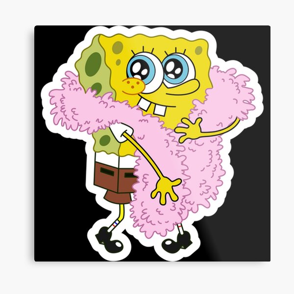 SpongeBob Fish, aesthetic, cute, meme, pink beret, smile