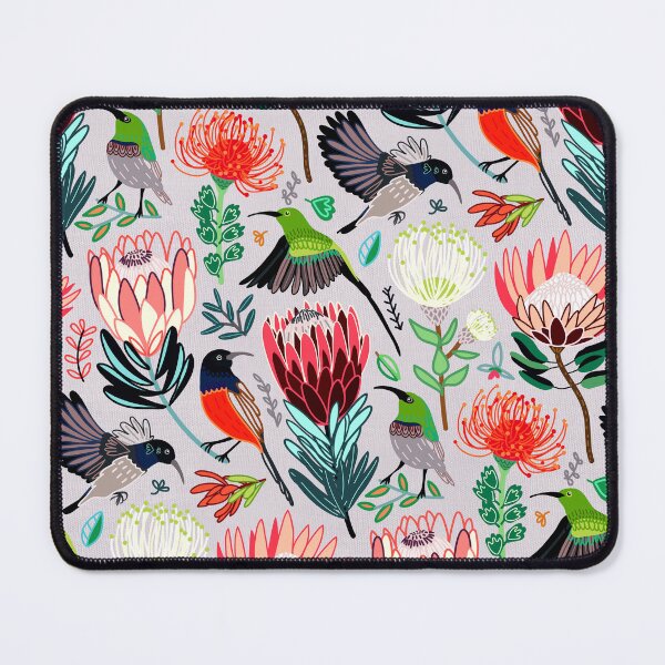 Item preview, Sunbirds & Proteas On Grey designed and sold by TigaTiga.