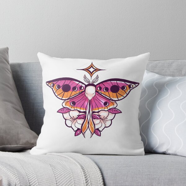 Item preview, Subtle lesbian flag lunar moth designed and sold by ShyDoodles.