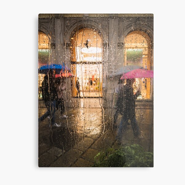 Behind the raindrops Metal Print