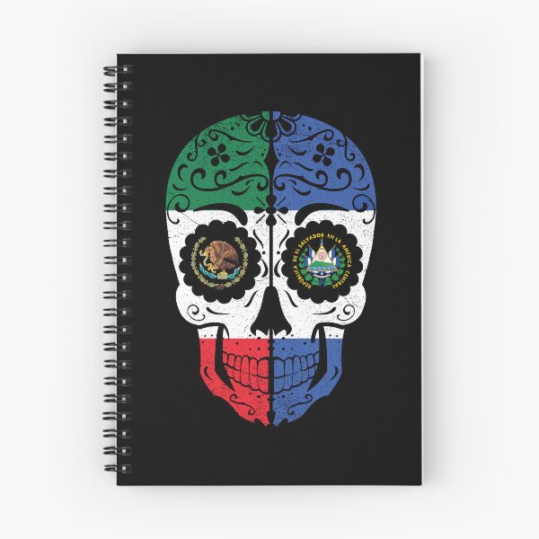 Artikelvorschau, Mexican Salvadorian Flag Sugar Skull entworfen und verkauft von snickrdoodle.