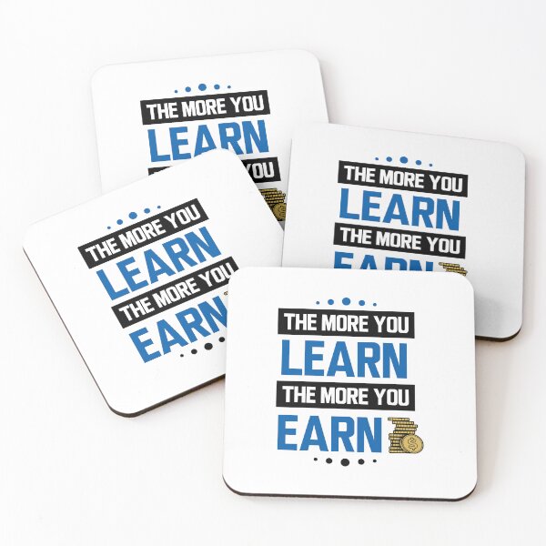 Item preview, The more you learn the more you earn - v4 (Black and Blue) designed and sold by ResuWreck.