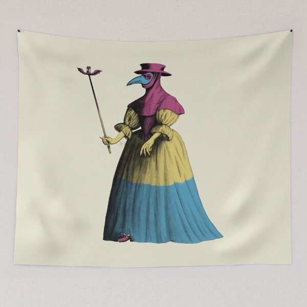 Item preview, Antique Lady Plague Doctor (pansexual pride flag) designed and sold by Alex Tal.