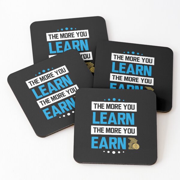 Item preview, The more you learn the more you earn - v4 (White and Blue) designed and sold by ResuWreck.