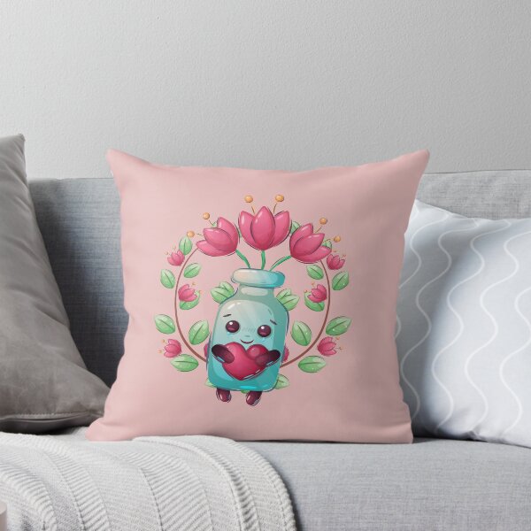 Artikelvorschau, Flower Bottle Cute Cartoon Child Drawing, Calm Colorful Illustration Art entworfen und verkauft von TinyBeezle.