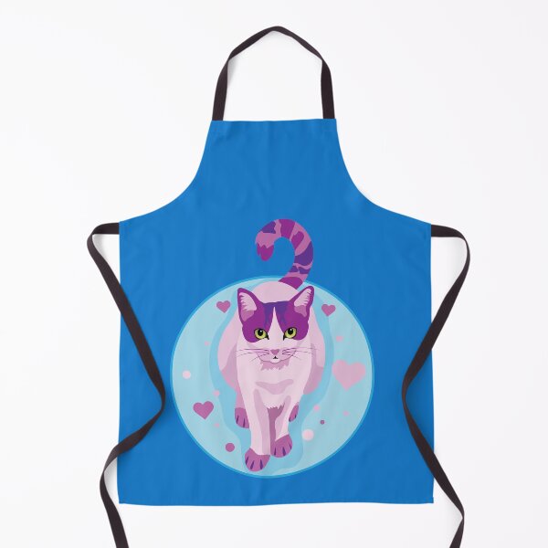 Item preview, CUTE PINK AND PURPLE CAT IN A SKY CIRCLE WITH HEARTS designed and sold by ILA-DODO.