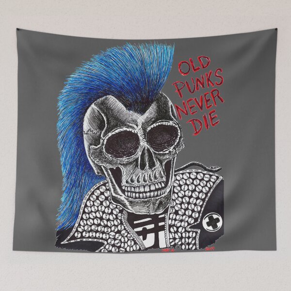Item preview, OLD PUNKS NEVER DIE - Art By Kev G designed and sold by ArtByKevG.