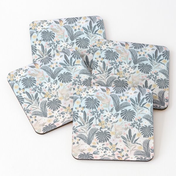 Item preview, Tropical Grey Gold Foliage Floral Botanical designed and sold by NdesignTrend.