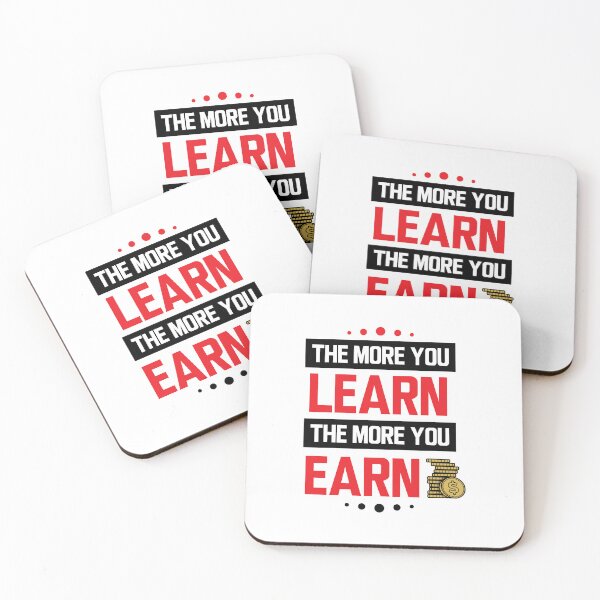 Item preview, The more you learn the more you earn - v4 (Black and Red) designed and sold by ResuWreck.