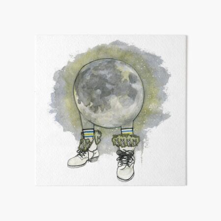 Owl in Moon-Lined Boots Art Board Print