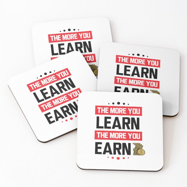 Item preview, The more you learn the more you earn - v3 (Black and Red) designed and sold by ResuWreck.
