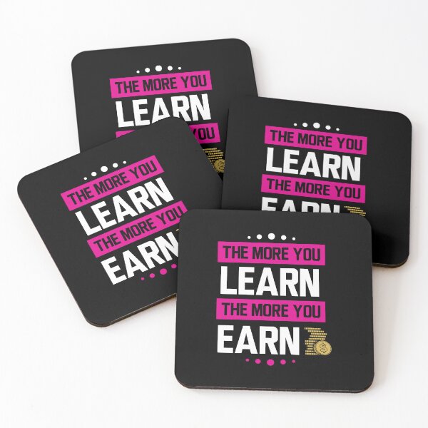 Item preview, The more you learn the more you earn - v3 (White and Pink) designed and sold by ResuWreck.