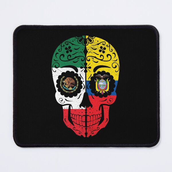 Item preview, Ecuadorian Mexican Flag Sugar Skull designed and sold by snickrdoodle.