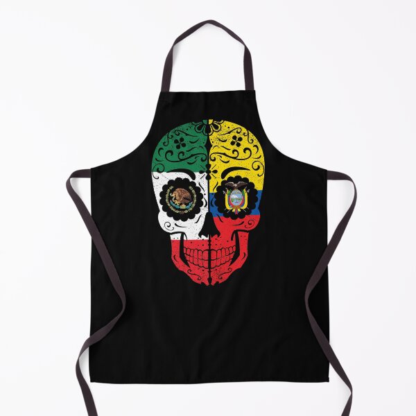 Item preview, Ecuadorian Mexican Flag Sugar Skull designed and sold by snickrdoodle.