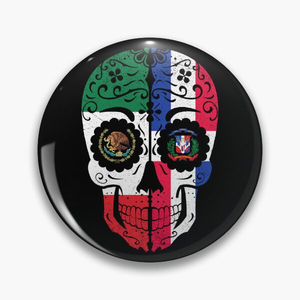 Artikelvorschau, Mexican Dominican Flag Sugar Skull entworfen und verkauft von snickrdoodle.