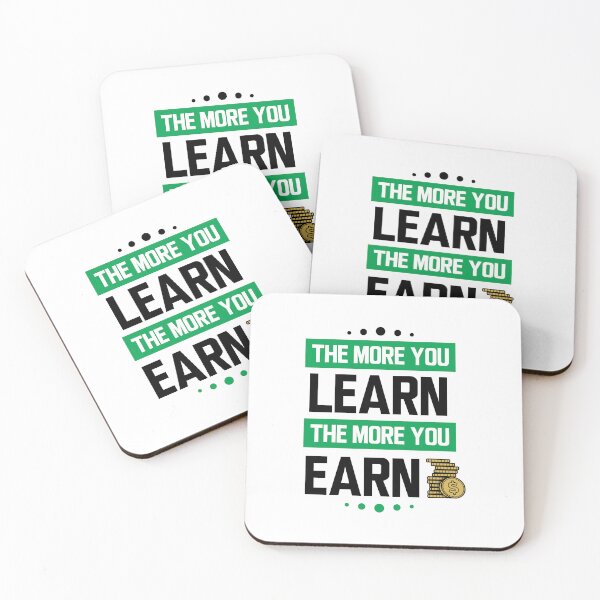 Item preview, The more you learn the more you earn - v3 (Black and Green) designed and sold by ResuWreck.