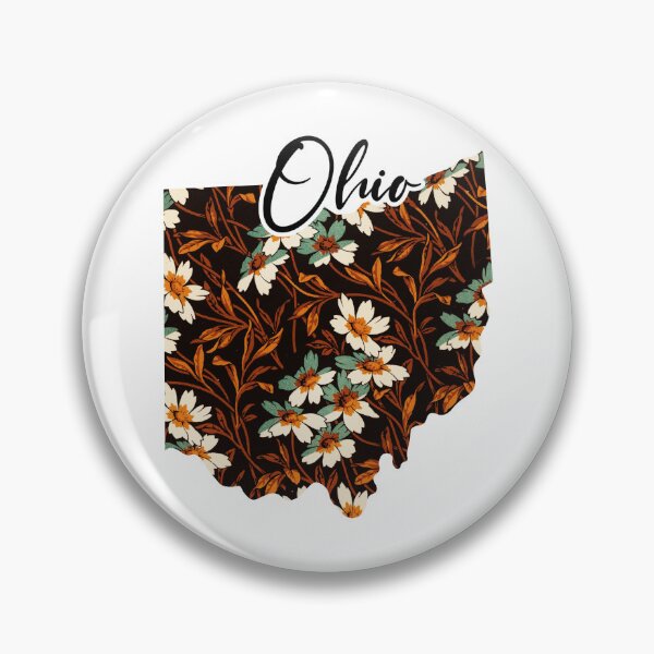 Item preview, Floral Map of USA States Ohio - Map of Ohio designed and sold by AmethystMurad.