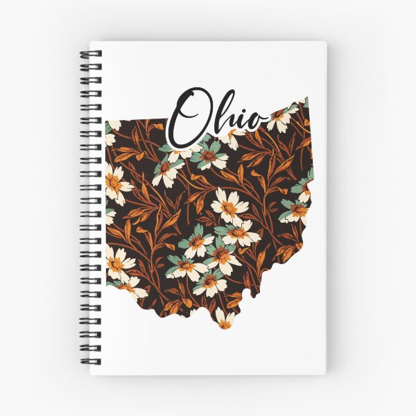 Item preview, Floral Map of USA States Ohio - Map of Ohio designed and sold by AmethystMurad.