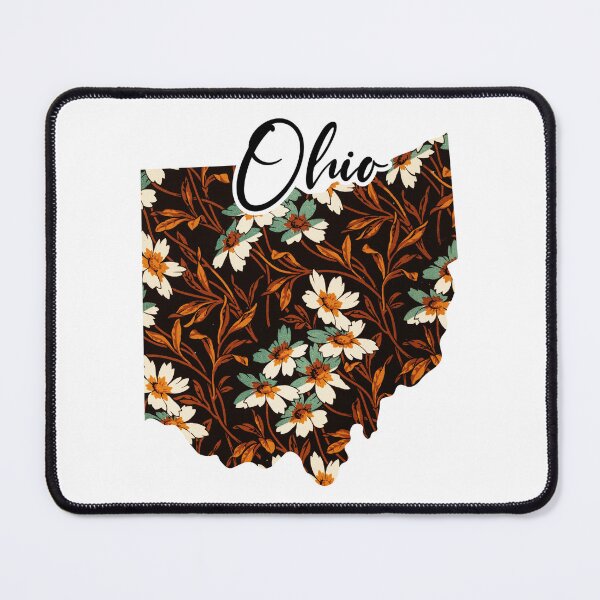 Item preview, Floral Map of USA States Ohio - Map of Ohio designed and sold by AmethystMurad.