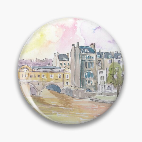 Item preview, Historic Bath England Scene with Sunset over Avon designed and sold by artshop77.