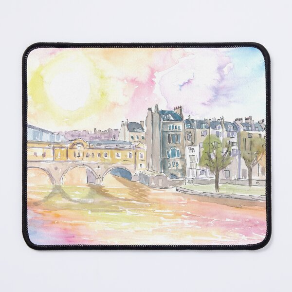 Item preview, Historic Bath England Scene with Sunset over Avon designed and sold by artshop77.