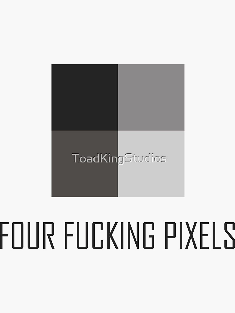 SCP-096 Four fucking pixels Sticker for Sale by ToadKingStudios