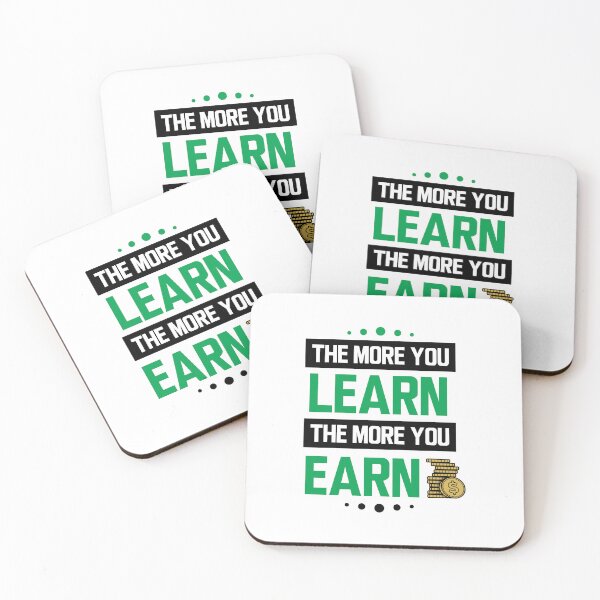 Item preview, The more you learn the more you earn - v4 (Black and Green) designed and sold by ResuWreck.