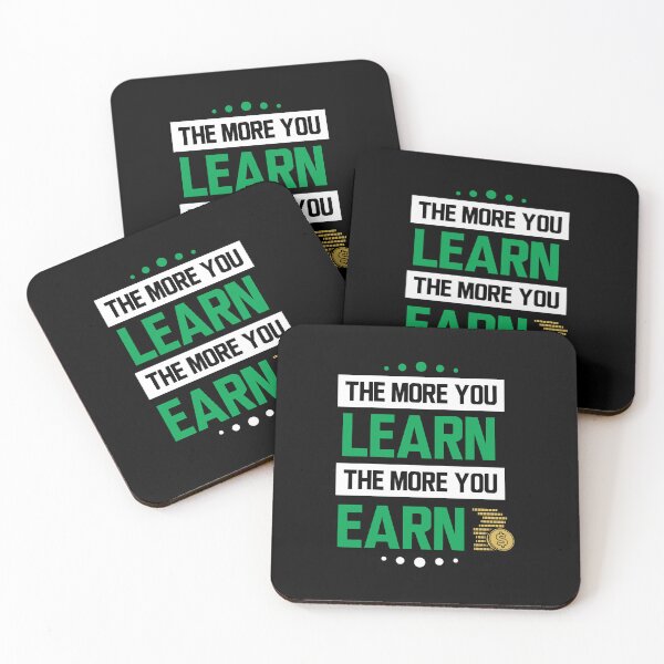 Item preview, The more you learn the more you earn - v4 (White and Green) designed and sold by ResuWreck.