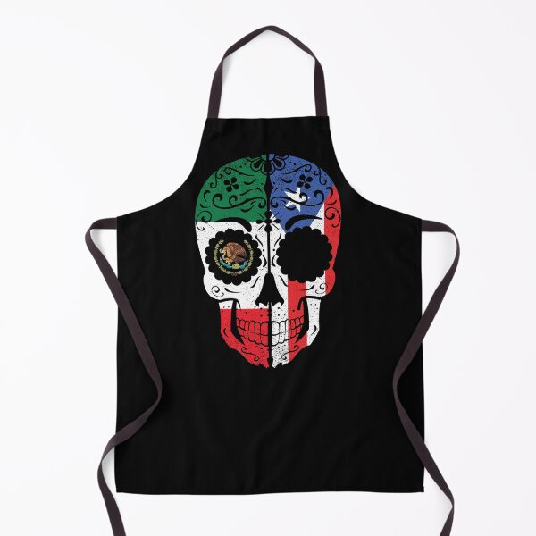 Artikelvorschau, Mexican Puerto Rican Flag Sugar Skull entworfen und verkauft von snickrdoodle.