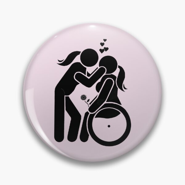 Item preview, wheelchair love relationship lesbian kiss disabled pride girlfriend birthday anniversary gift designed and sold by yugiohcerealbox.