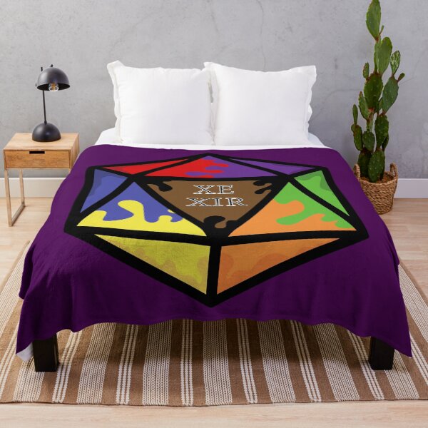 Item preview, Rainbow Pronoun Pride D20 Xe/Xir designed and sold by BiOurPride.